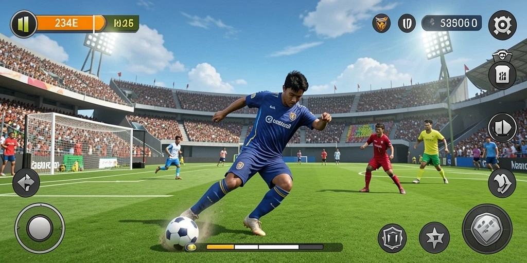 Tampilan gameplay <strong>234E</strong> yang penuh aksi dan mendebarkan.