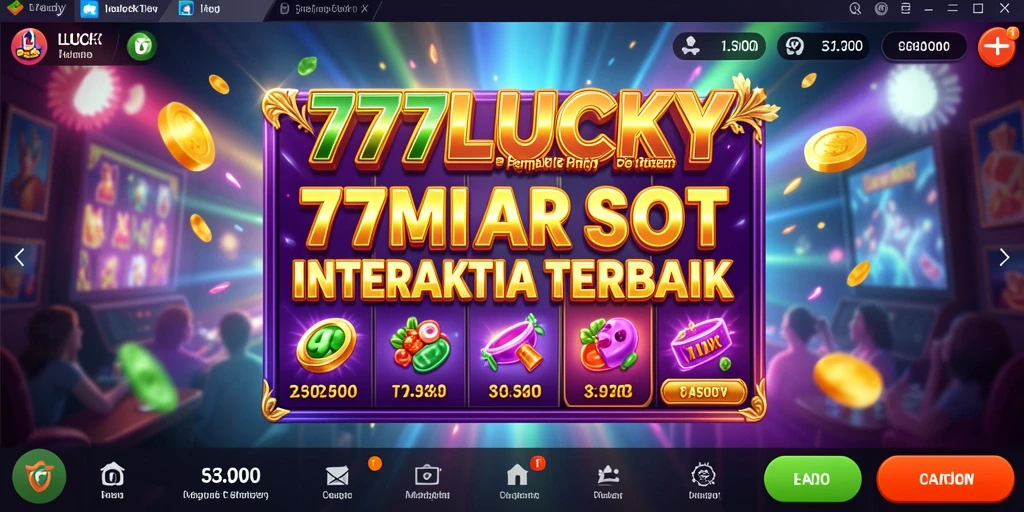 Tampilan menarik dari gameplay 777LUCKY dengan berbagai fitur slot.