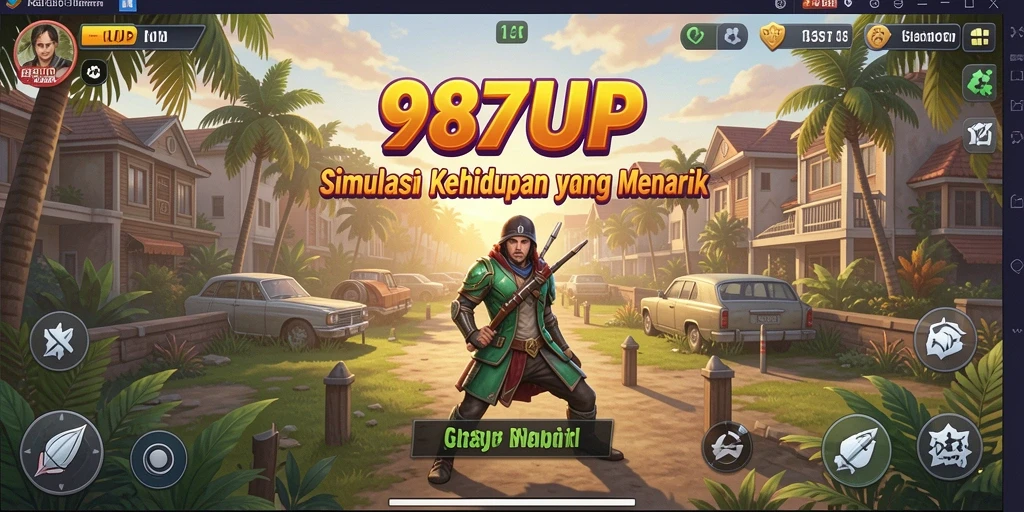 Tampilan gameplay menarik dalam 987UP yang penuh kreativitas.