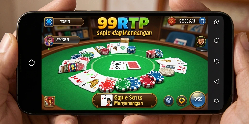 Tampilan gameplay Gaple di 99RTP dengan suasana menegangkan.