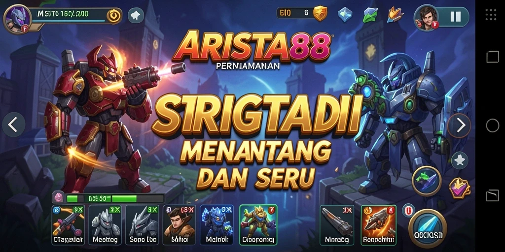 Tangkapan layar gameplay ARISTA88 menampilkan aksi strategi yang seru.