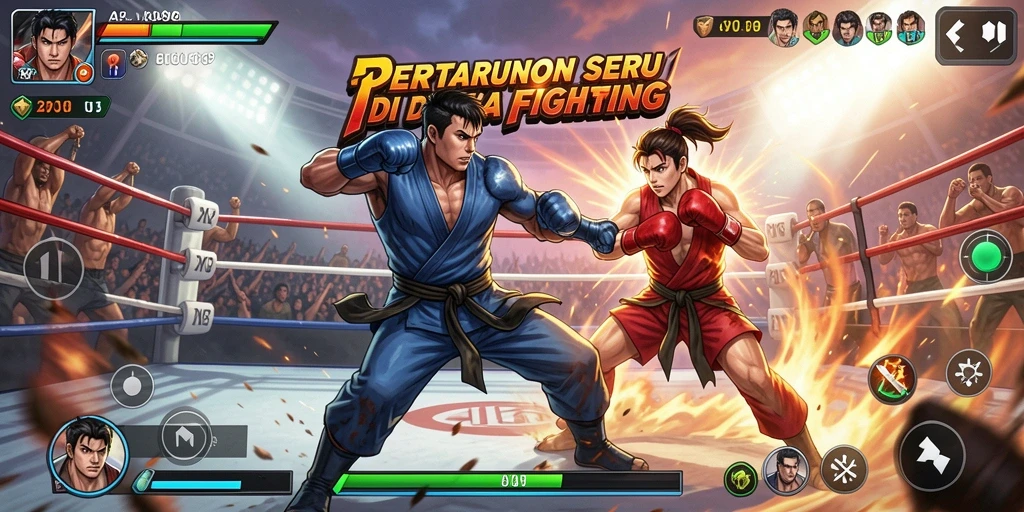 Tampilan gameplay AYU89 dengan aksi pertempuran yang mendebarkan.
