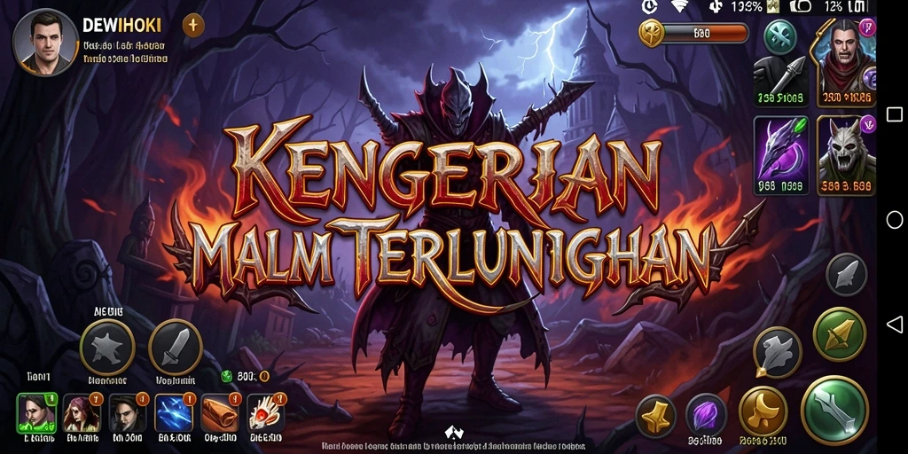 Tampilan gameplay DEWIHOKI yang mengerikan dan menegangkan.