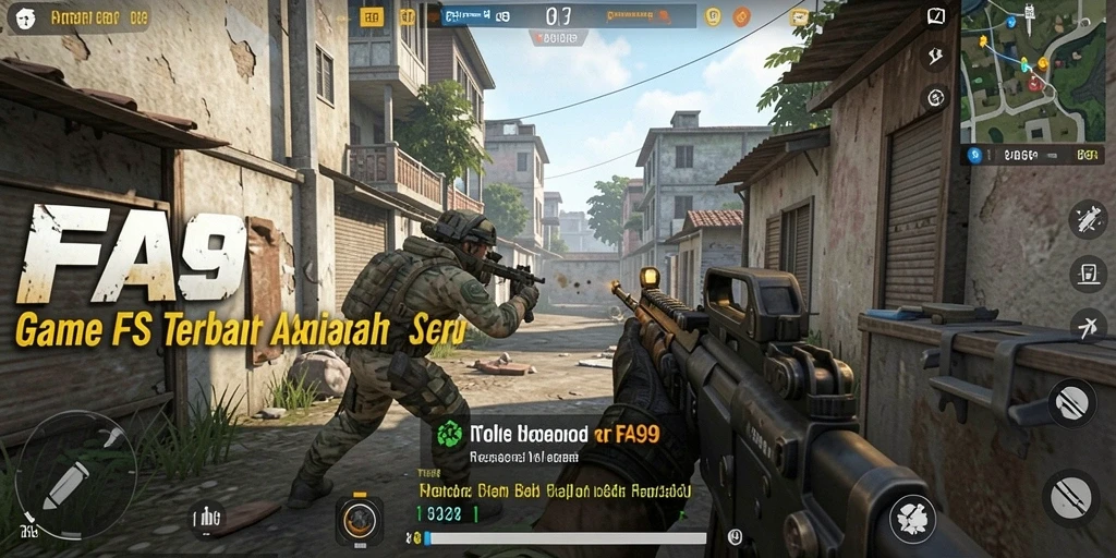 Tampilan aksi cepat dalam gameplay FA99 FPS yang mendebarkan.
