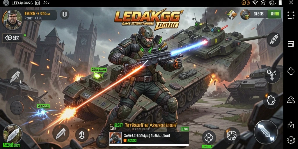 Tampilan gameplay strategis LEDAKGG yang mengesankan dan mendebarkan.