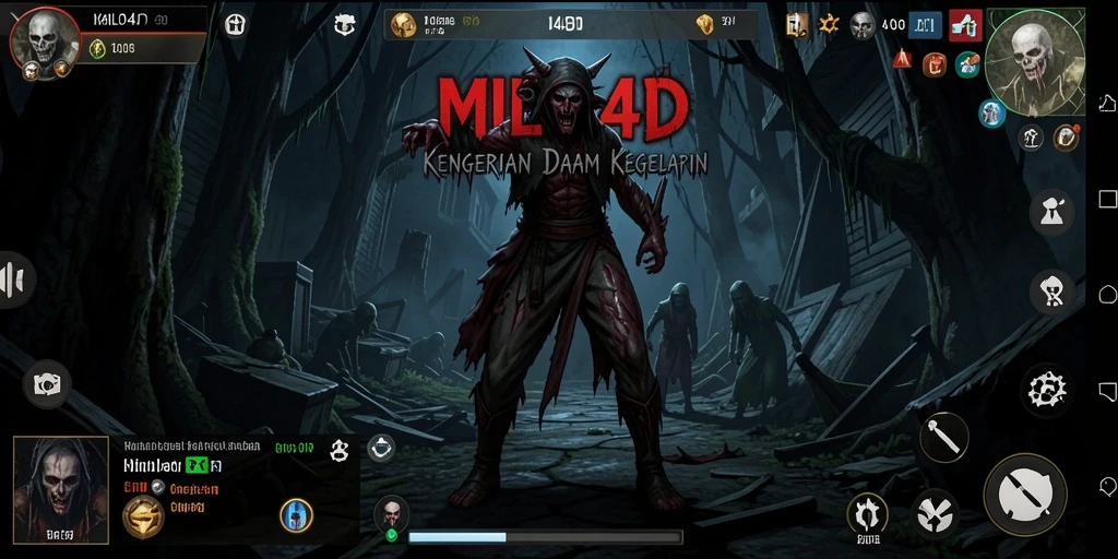 Tampilan gameplay menegangkan di dunia horor MILO4D.