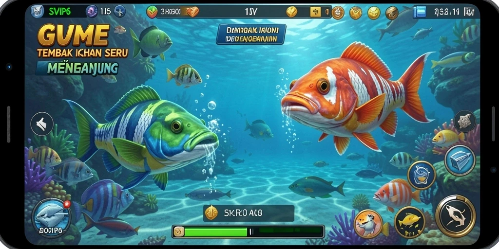 Tampilan gameplay Tembak Ikan yang seru dan menegangkan di SVIP6.