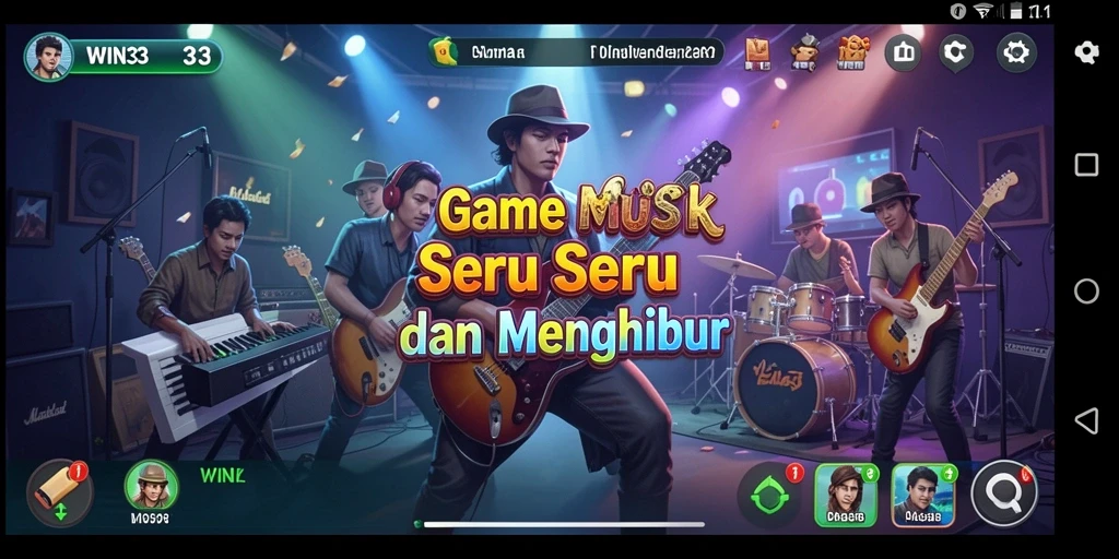 Tampilan gameplay WIN33 dengan berbagai genre musik yang menarik.